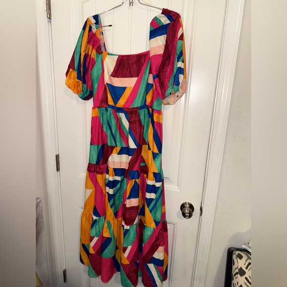 Flying Tomato Yellow and Red Sleeveless Maxi Dress - Picture 14 of 14